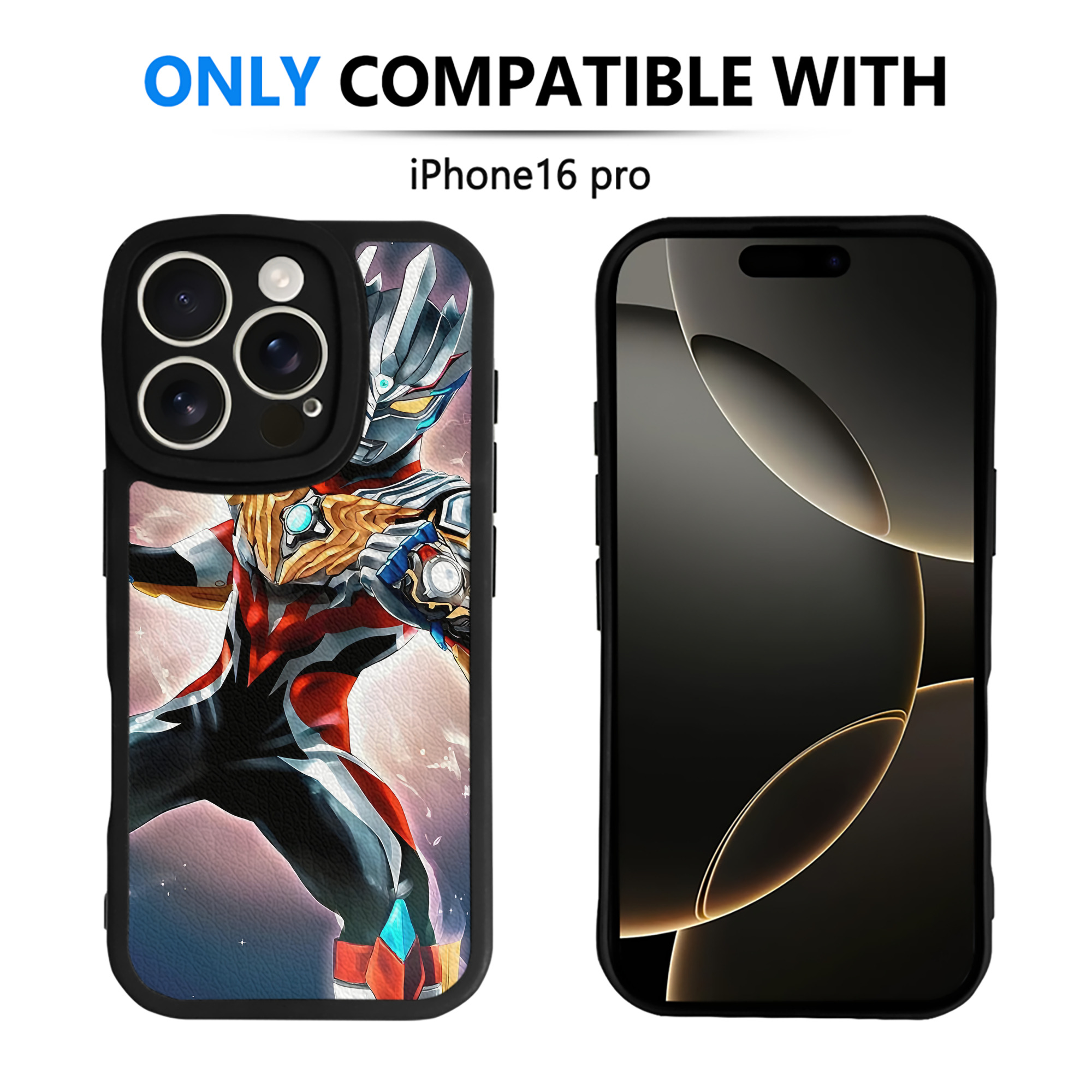 （画像用） ウルトラマン Ultraman 【iPhone 16シリーズ対応】シリコンスマホケース（レザー調） 材質：シリコン